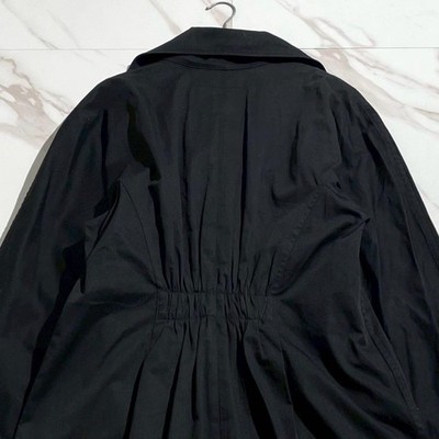 YOHJI YAMAMOTO Jacket Y s long trench coat gathers cotton | eBay