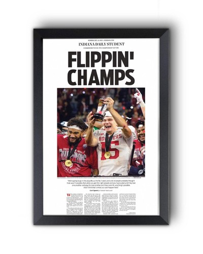 2025 Indiana Hoosiers Big Ten Champions - "Flippin' Champs" Zeitung Titelseite - Bild 2 von 11