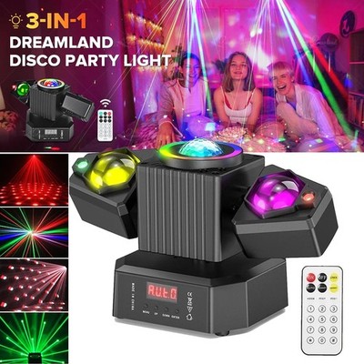 50W Laser RGBW LED Moving Head Light Disco Stage Lighting Beam DMX512 Party DJ