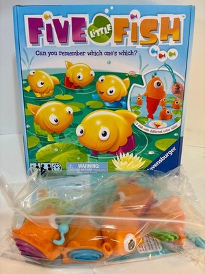 FIVE LITTLE FISH Fishing Memory Game 2017 Ravensburger Toddler Boys Girls Age 3+
