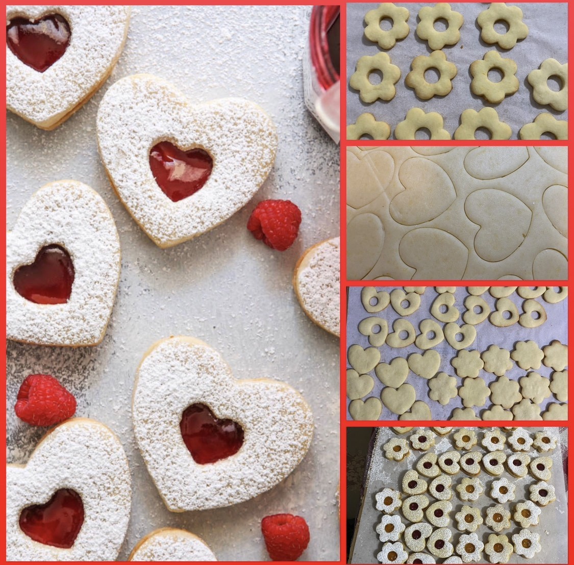 European Style Linzer Cookies Fresh Handmade Classic Wedding Heart 1 Lb Bag - second product detail image