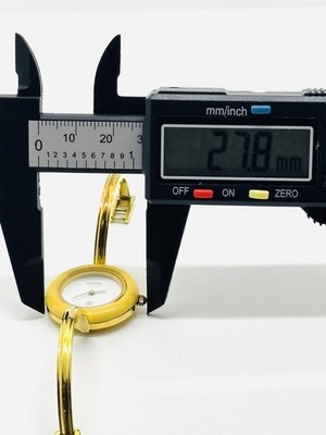 Near Mint] Gucci 1100-L change bezel White Red Vintage Watch Used