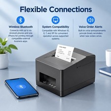 Compact Desktop Receipt Printer, Thermal Printing, Bluetooth, Windows 57mm Easy
