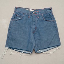 Vintage 70s Landliubber Womens Cut Off Raw Hem Womens Shorts Talon Zip 24x4.5