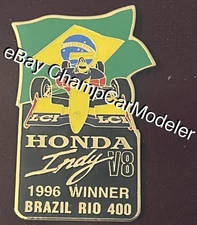1996 Andre Ribeiro Brazil Rio 400 Winner Honda Indy V8 LCI Tasman Win Pin CART