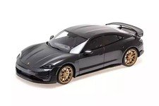 Miniature Car 1/18 Porsche Taycan Turbo GT 2024 Gray Minichamps Diecast