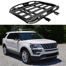 For Ford Explorer Suv Roof Rack Cargo Basket Wled Light 50 Cross Bars Black For Ford Explorer Suv Roof Rack Cargo Basket Wled Light 50 Cross Bars Black