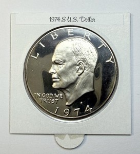 1974 S United States  Eisenhower One  Dollar Clad Proof