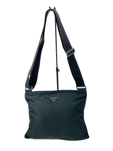 Sac bandoulière PRADA nylon vert occasion