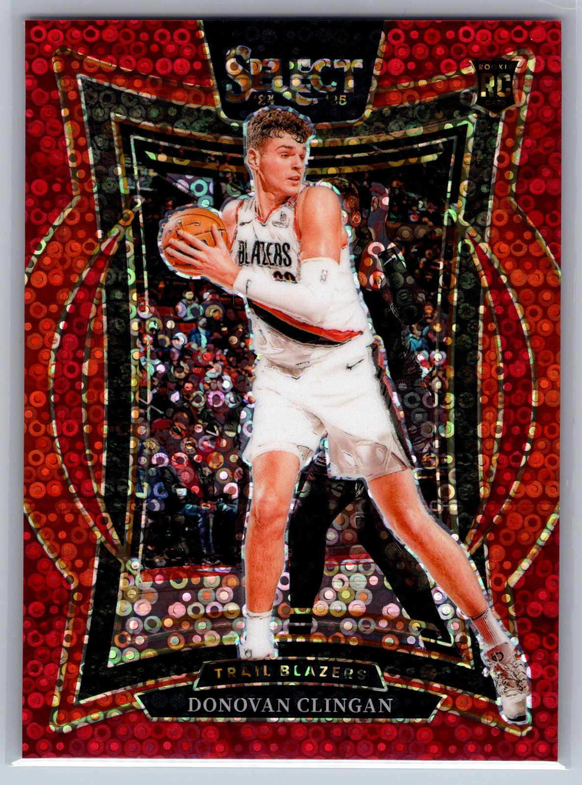 2024 Select Donovan Clingan Rookie Red Disco /49 #69 Portland Trail Blazers