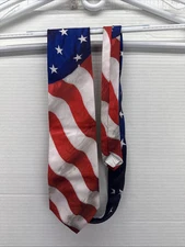Vintage Ralph Marlin "Stars & Stripes" American Flag Men's Neck Tie Made in USA