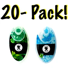 2000 count Cigarette Blue Menthol/Green Mint burst beads (10 of each)