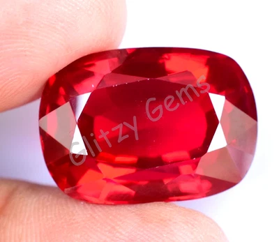 Natürlicher Blood Red Rubin 40,65 Ct Cushion CERTIFIED Simbabwe-Loser Edelstein - Bild 1 von 4