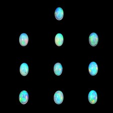 Natural Ethiopian Opal 10 Pc 4x6x3 mm Oval Shape Polished Gemstone LS129-06638