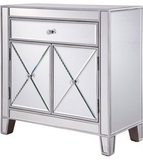Elegant Lighting MF6-1034 Contempo Silver Cabinet