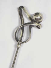 VERY LONG ANTIQUE CHARLES HORNER ART NOUVEAU SILVER HATPIN HAT PIN CHESTER