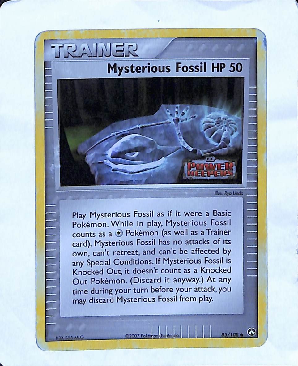 Pokemon Card - Mysterious Fossil Power Keepers 85/108 Reverse Holo Stamped