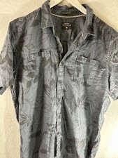 Quicksilver Waterman Shirt Mens Extra Large XL Slim Fit M Floral Button Up Vtg