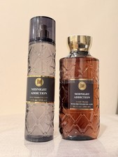 Bath Body Works Midnight Addiction Fine Fragrance Mist 8 oz Body Wash 10 oz