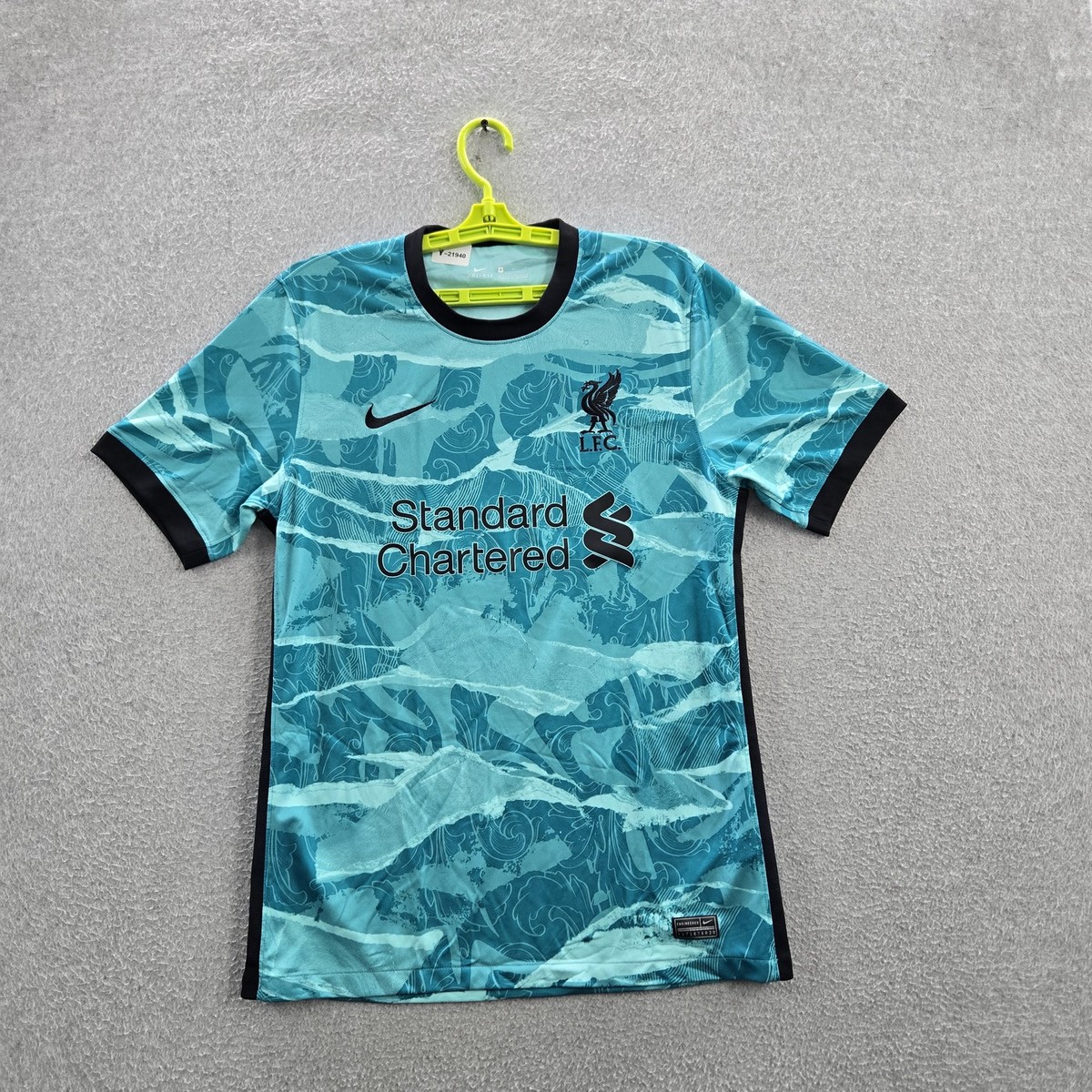 Liverpool FC Men Jersey M Teal Nike Away 2020/2021 Dri-Fit Soccer
