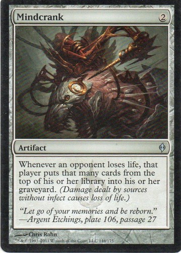 MTG: New Phyrexia: Mindcrank: Lightly Played Condition