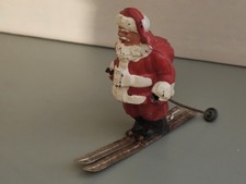 SANTA CLAUS- Barclay Manoil Christmas Lead Figure Santa On Skis