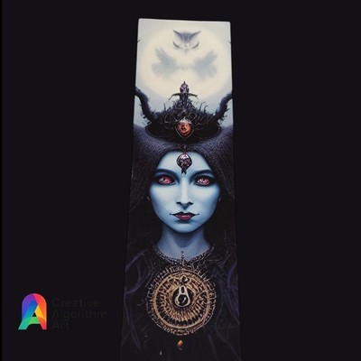 Lunar Sorceress Moonbound Sovereign  Bookmark   Gothic Fantasy Art  