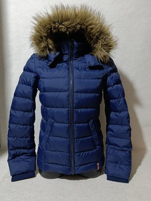 Tommy Hilfiger Denim Damen Daunenjacke - Navy Blau - Größe S, Maße auf Fotos 