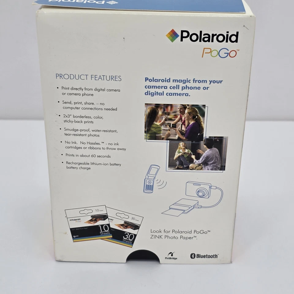 Polaroid Pogo Instant Mobil Printer Thermal Zink Charger + Battery NEW SEALED - Image 4 of 4