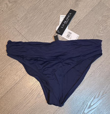 La Blanca Women's Island Goddess Banded Hipster Swimsuit Bottom Blue Size 10