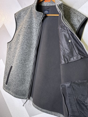 Men's St. John's Bay Windproof Water Resistant Heather Gray Fleece Vest Size XXL - Picture 6 of 10