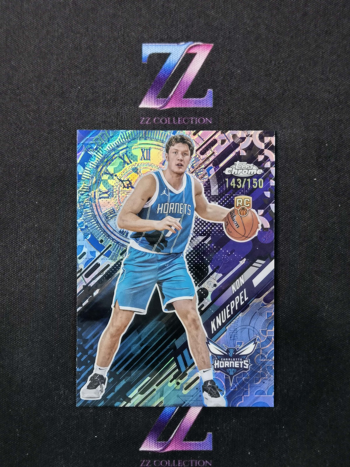 2025-26 Topps Chrome Basketball RC Kon Knueppel /150 Go Time Blue Refractor -GY