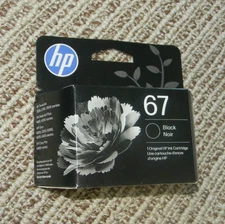 New Genuine HP 67 Black Ink Cartridge in Retail Box EXP 07/2027 Free Shipping