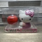 Hello Kitty In Pink & Red Apple Ceramic Salt & Pepper Shakers New in Package — photo 1