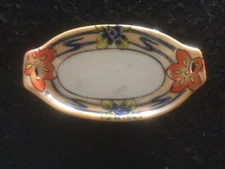 Vintage Luster Ware Hand Painted Celery Dish Salt Cellar