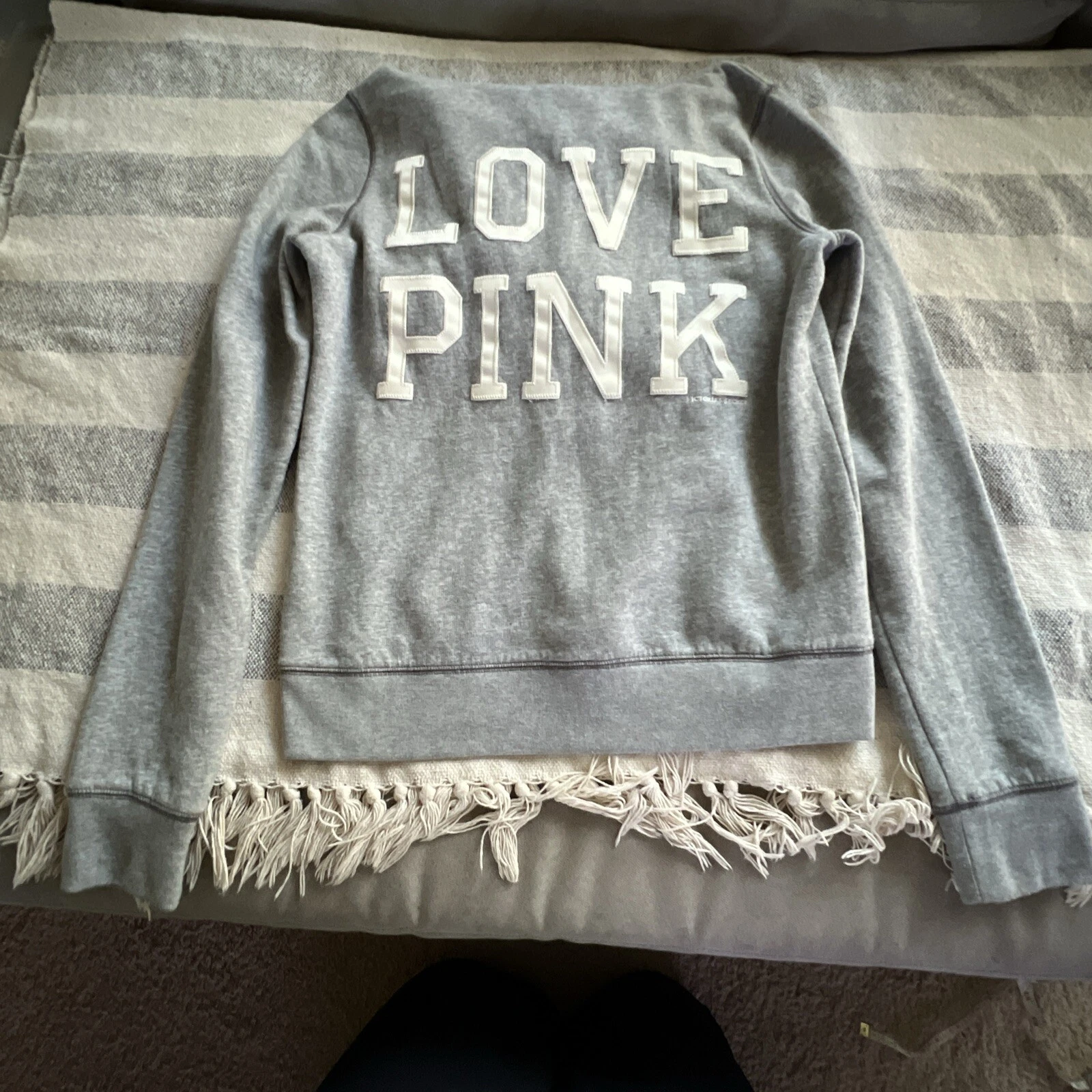 UNDERCOVER Victorias Secret rosa! Felpa con cappuccio con cerniera donna taglia large