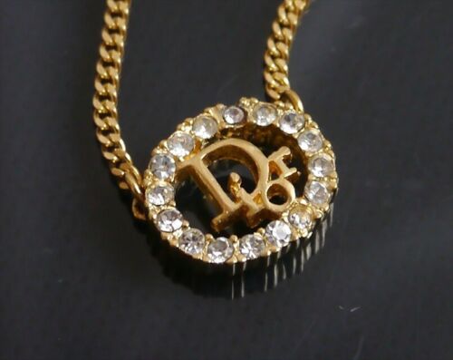 Authentische christliche Dior Halskette Logo Vintage metallic #5874 - Bild 3 von 8