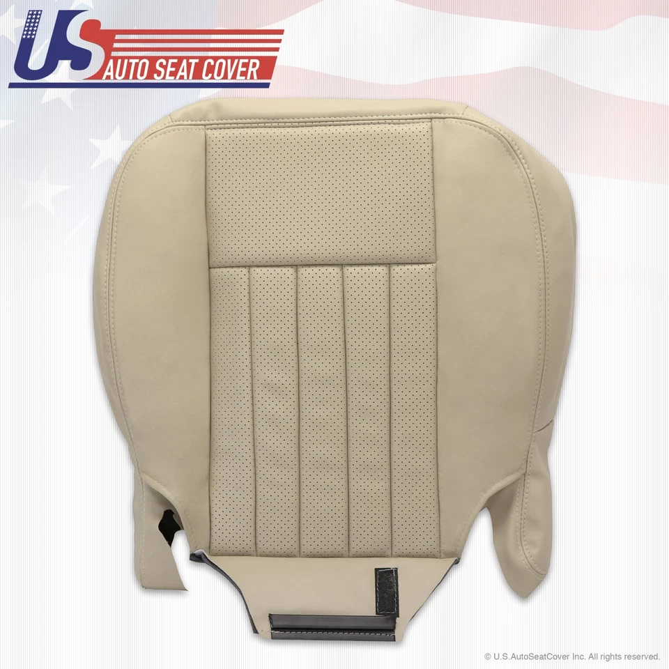 2004 Lincoln Navigator Driver & Passenger Bottom Leather Seat Covers Light TAN - Image 2 of 4