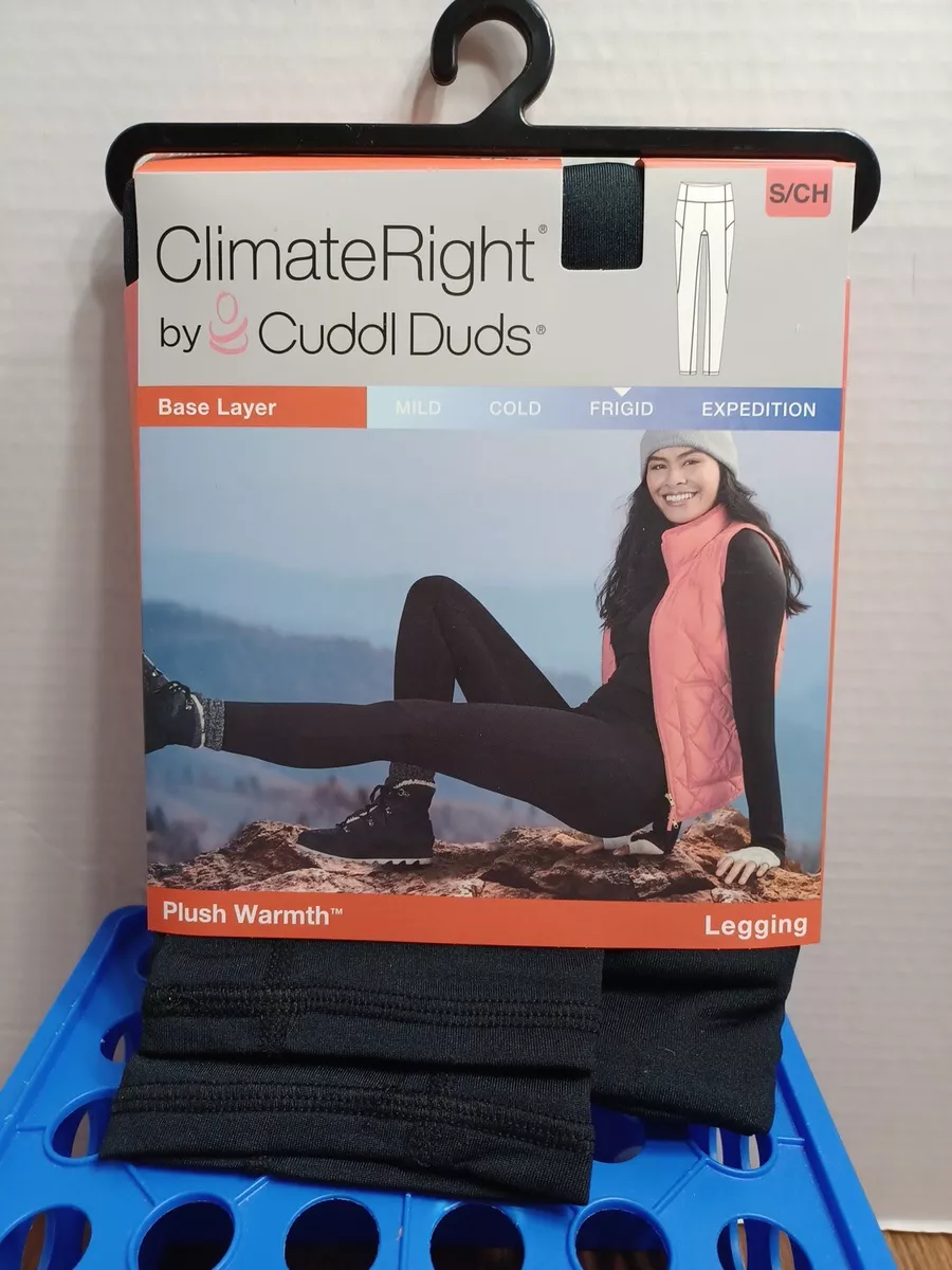 CuddlDuds Climate Right Cold Warmth Stretch Fleece Leggings size Small 6 /  8 NEW