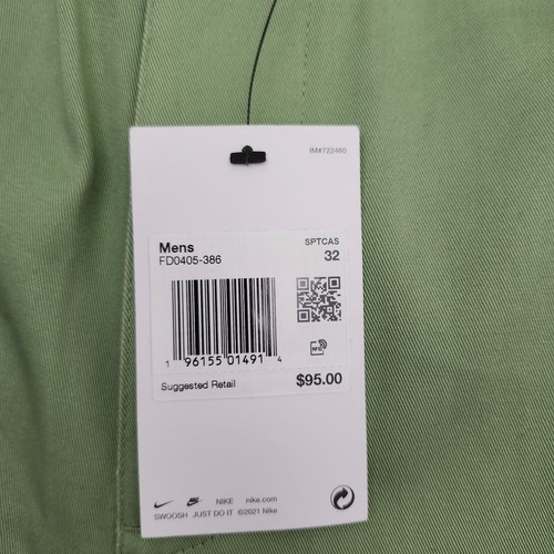 Nike Life Men 32x32 Nike El Chino Pants Oil Green FD0405-386 - Picture 3 of 12