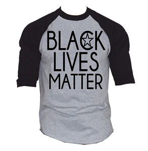 Black Lives Matter Raglan Baseball Tee Shirt