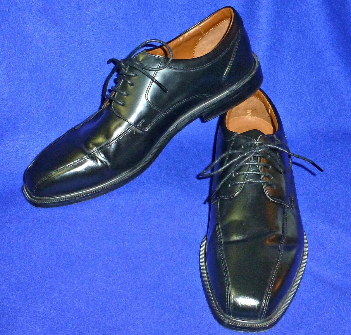 ROCKPORT MENS SHOE 10 M FAIR OAK 3 BIKE TOE LEATHER BLACK  display picture 3