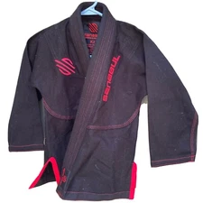 Black Sanabul Jiu Jitsu Gi Kids K2 Brazilian BJJ Kimono Jacket Top
