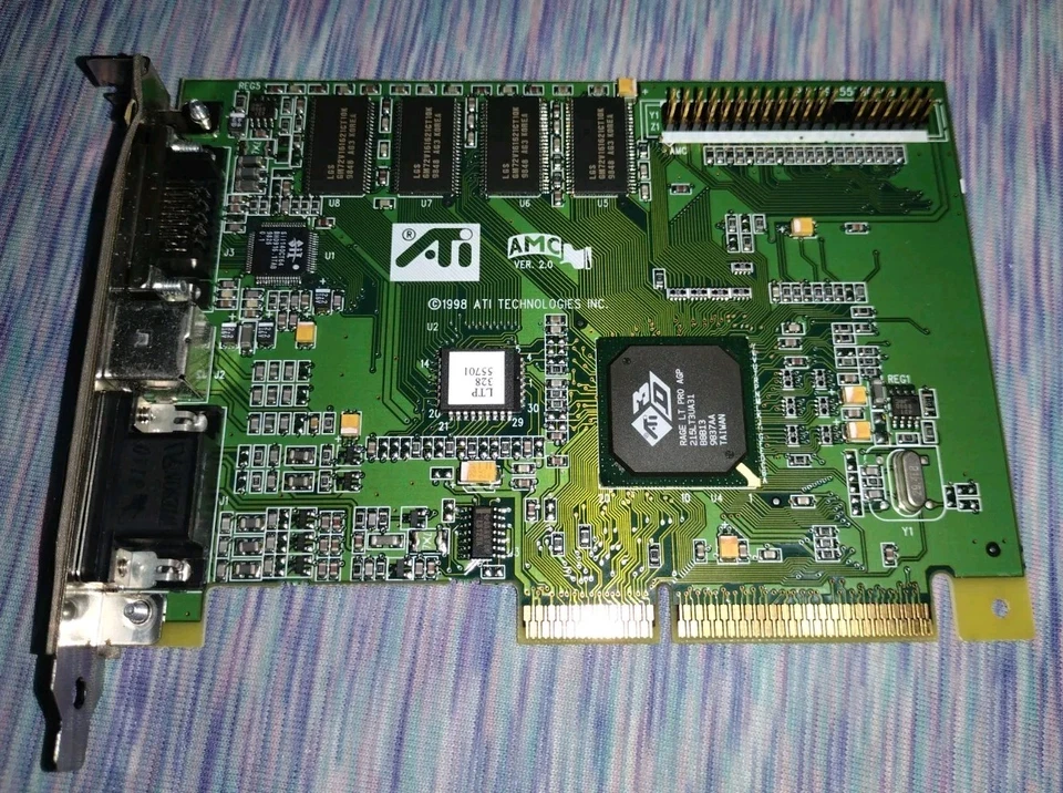 RARE ATI Rage LT PRO 4MB AGP 2X Video Graphics Card INCLUDES DFP PORT!! - Image 3 of 4
