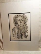 Henri Matisse Lithograph    Portrait De Femme