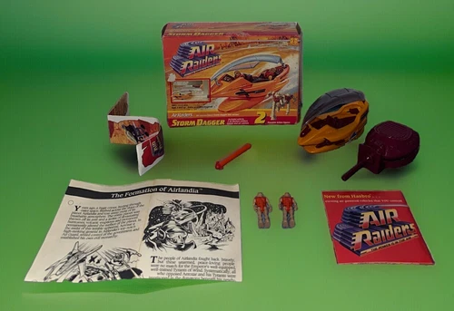 Vintage 1987 Hasbro Air Raiders Storm Dagger Complete In Open Box Figures Lot