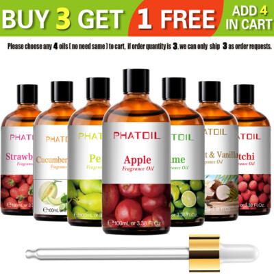 100ML Fruit Fragrance Oils Essential Oils for Diffusers,Soap Candles Making DIY