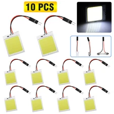 10x 48SMD COB White LED Festoon T10 BA9S Car Interior Panel Dome Map Light Bulbs