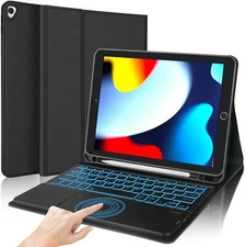 For iPad 5/6/7/8/9/10th Air 4/5 Pro 11 Smart Case With Backlit Touchpad Keyboard