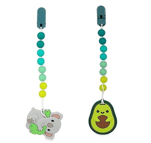 Nuby All Silicone Teether with Bonus Silicone Pacifinder with Clip - 3+... - Bild 2 von 2